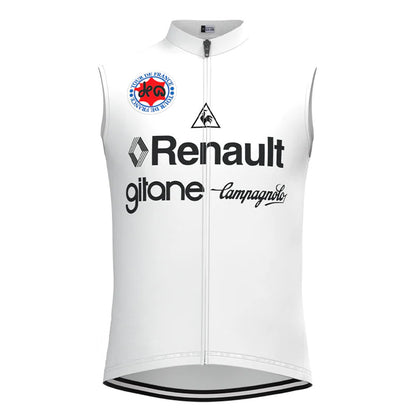 Renault gitane White Retro MTB Cycling Vest