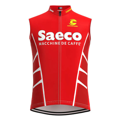Saeco Red Retro MTB Cycling Vest