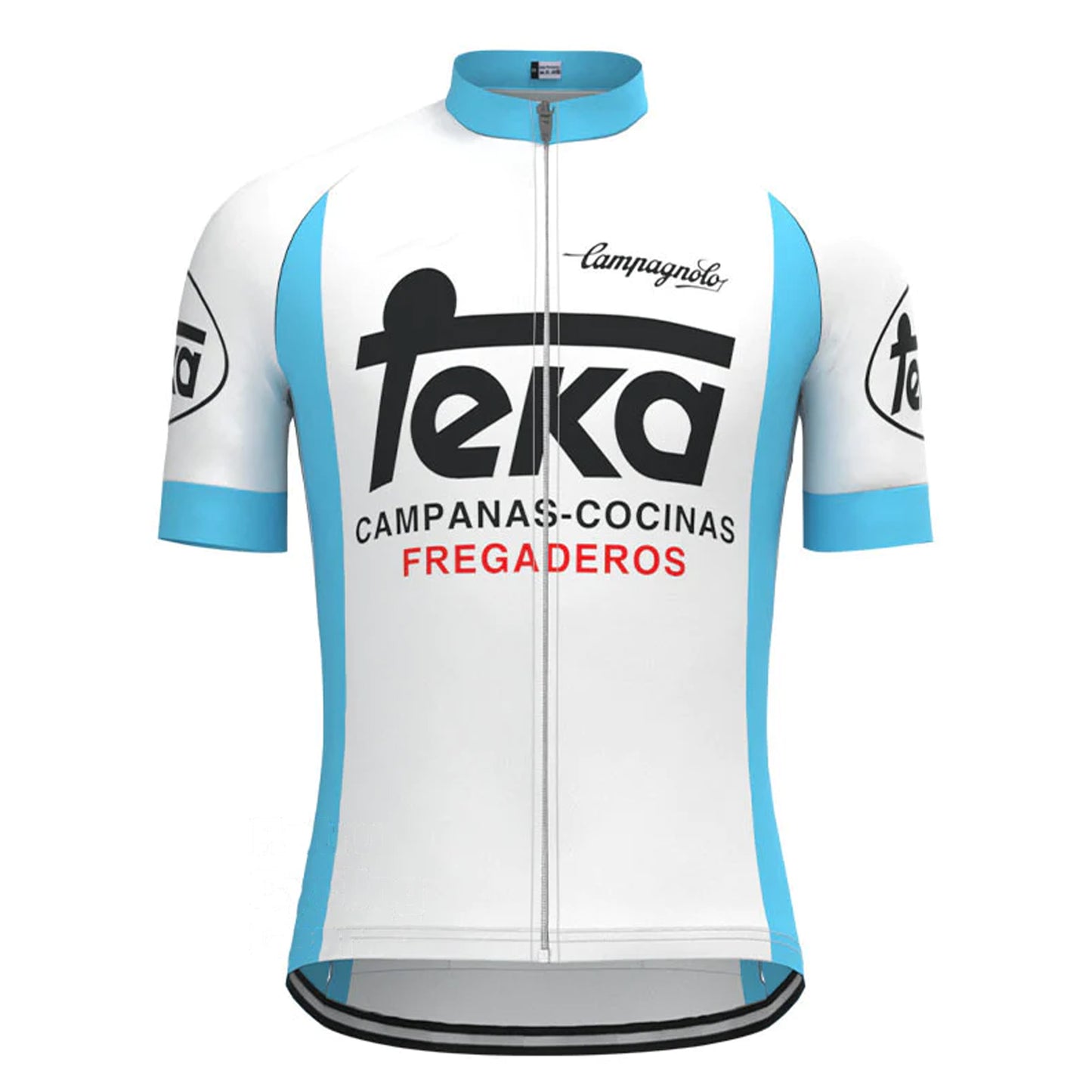 Teka White Vintage Short Sleeve Cycling Jersey Top