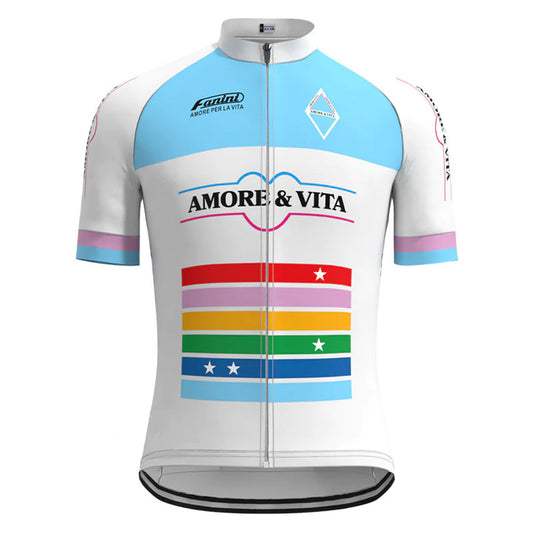 Amore & Vita Vintage Short Sleeve Cycling Jersey Top