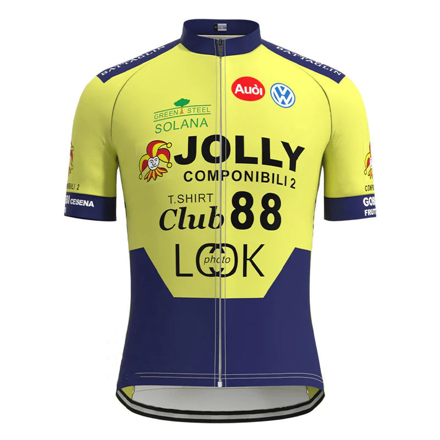 Jolly Componibili Yellow Vintage Short Sleeve Cycling Jersey Top