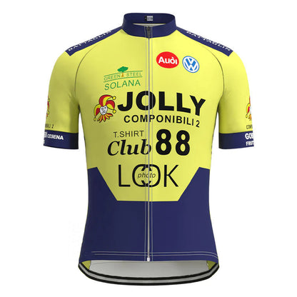Jolly Componibili Yellow Vintage Short Sleeve Cycling Jersey Top
