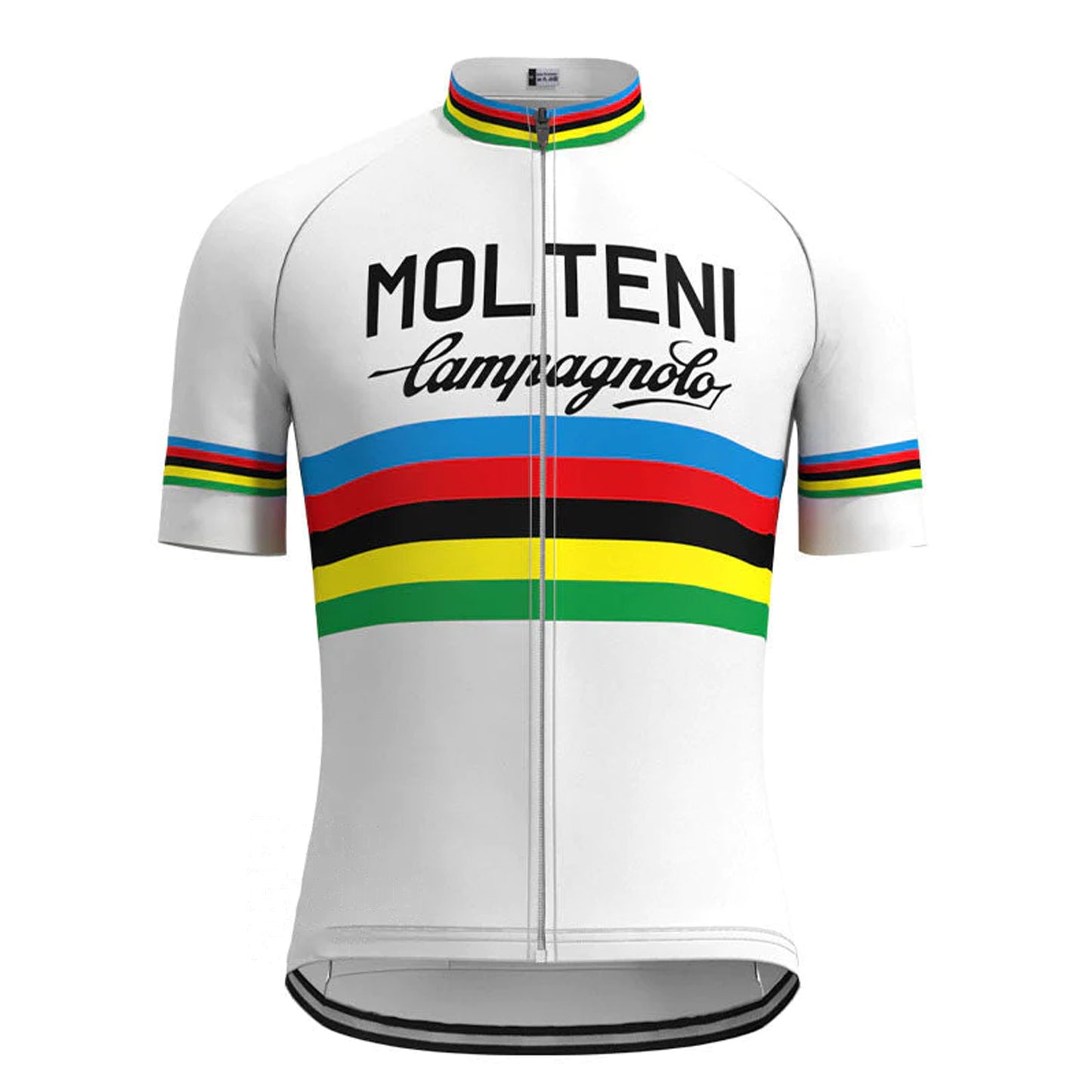 Molteni White Vintage Short Sleeve Cycling Jersey Top