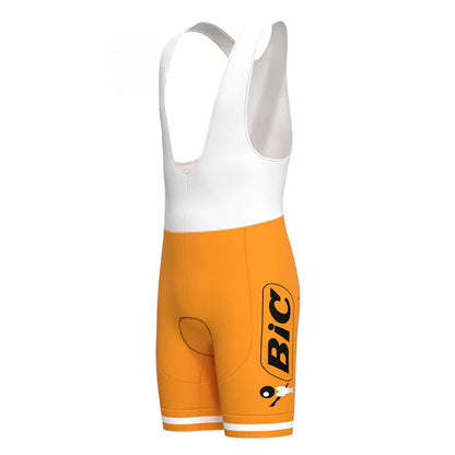 BIC Orange Vintage Cycling Bib Shorts