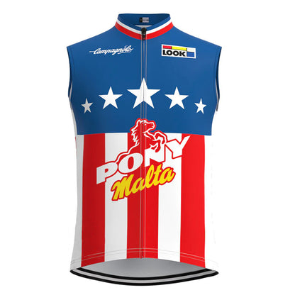 Pony Malta Blue Red Retro MTB Cycling Vest
