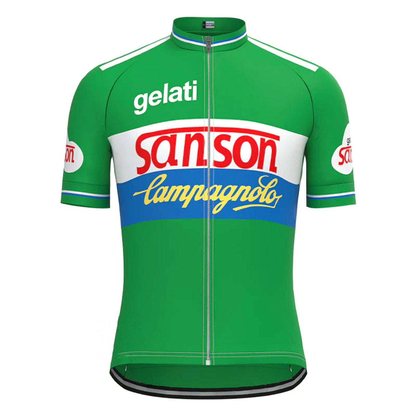 Gis Gelati Sanson Green Vintage Short Sleeve Cycling Jersey Top
