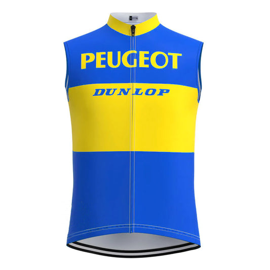 Peugeot Blue Yellow Retro MTB Cycling Vest