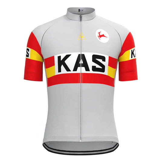 KAS Grey Short Sleeve Vintage Cycling Jersey Top