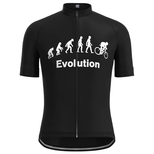 Evolution Black Vintage Short Sleeve Cycling Jersey Top
