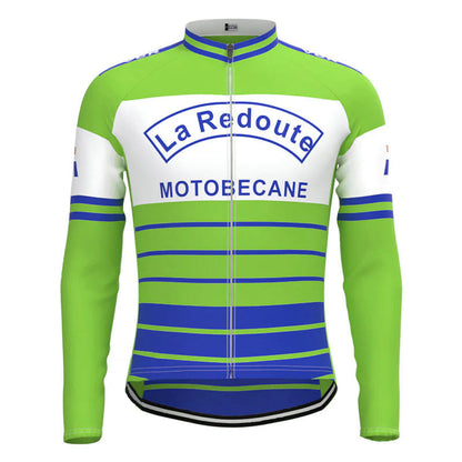 La Redoute Green Vintage Long Sleeve Cycling Jersey Top