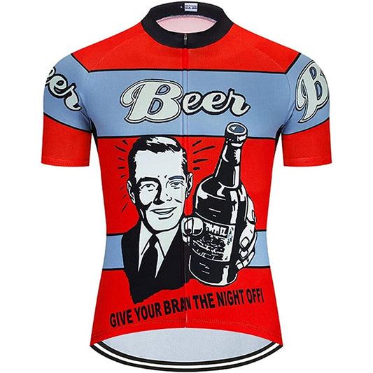 Beer Man Funny MTB Fietsshirt Top