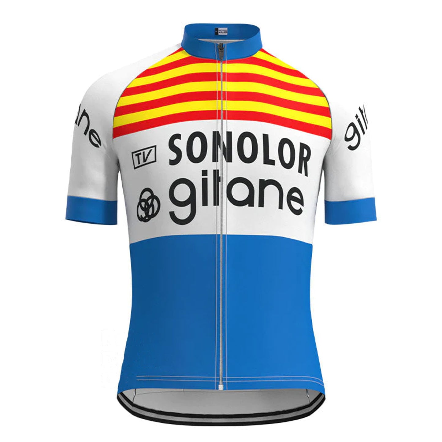 Sonolor Gitane White Vintage Short Sleeve Cycling Jersey Top