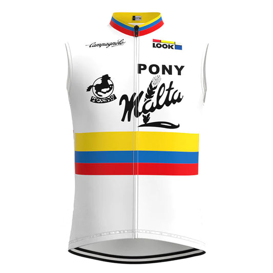 Pony Malta White Retro MTB Cycling Vest