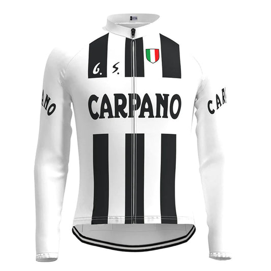 Carpano White Vintage Long Sleeve Cycling Jersey Top