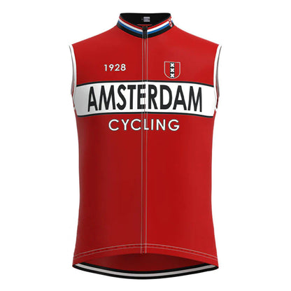 Amsterdam Red Retro MTB Cycling Vest