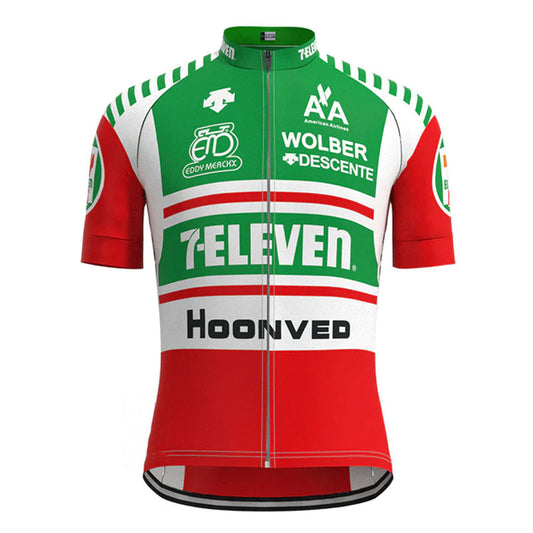 Hoonved 7-Eleven Vintage Short Sleeve Cycling Jersey Top