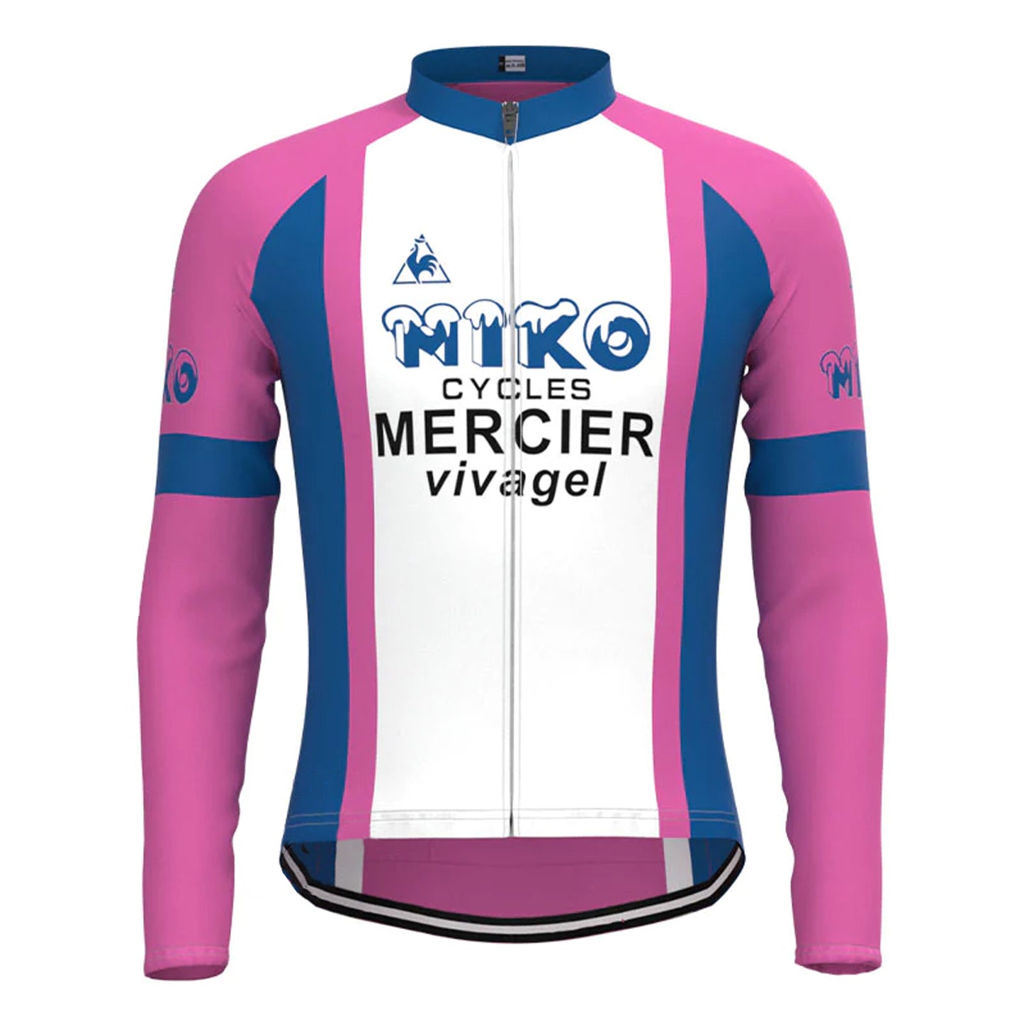 Miko Mercier Vivagel Purple Vintage Long Sleeve Cycling Jersey Top