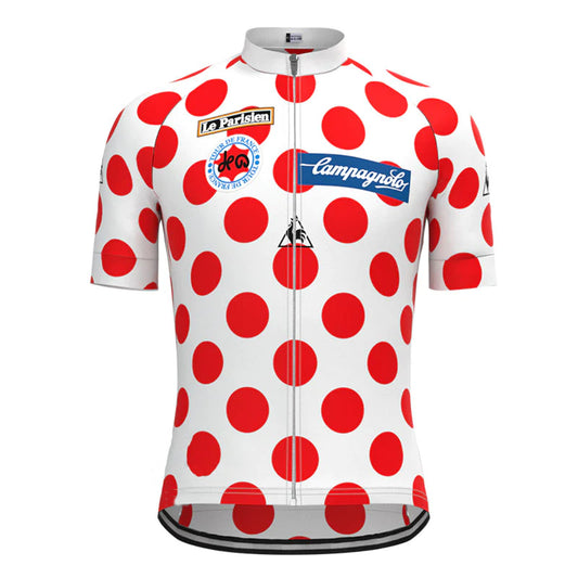 Le Parisien Red Vintage Short Sleeve Cycling Jersey Top
