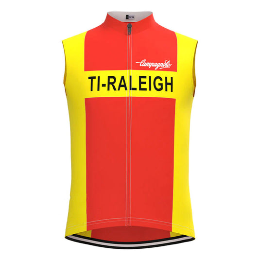 TI Raleigh Yellow Red Retro Sleeveless Cycling Vest