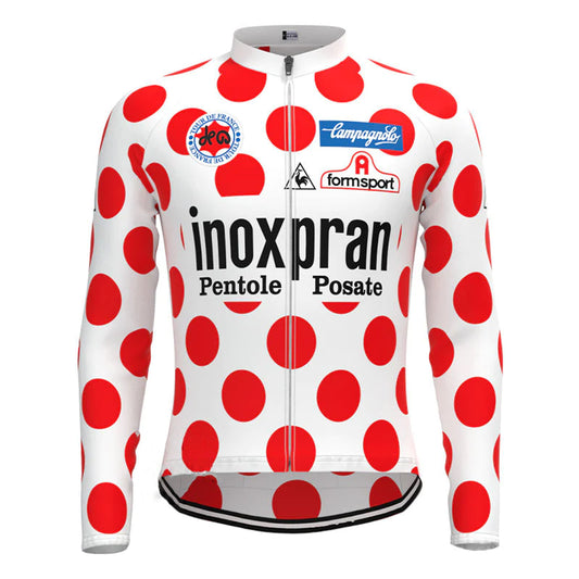 Inoxpran Red Vintage Long Sleeve Cycling Jersey Top