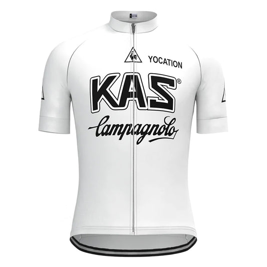 KAS White Vintage Short Sleeve Cycling Jersey Top