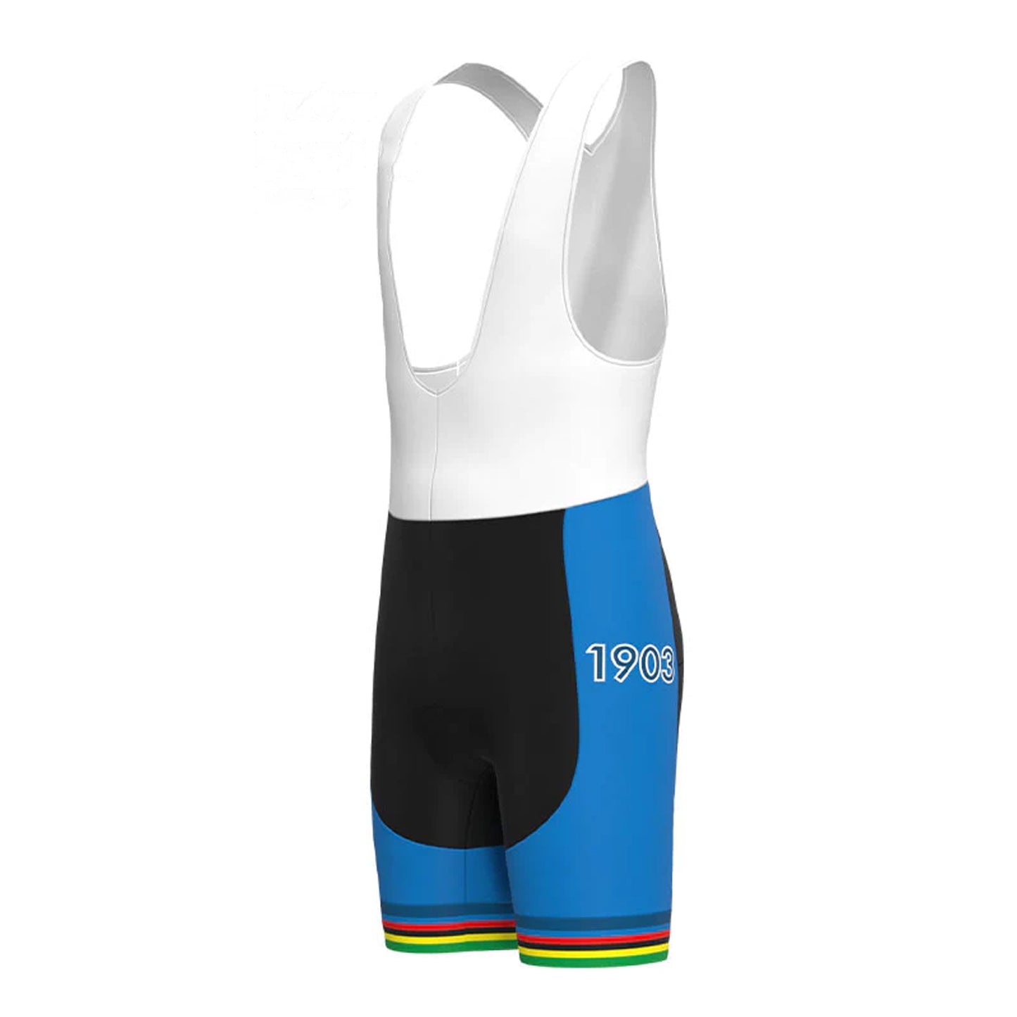 France Blue Vintage Cycling Bib Shorts