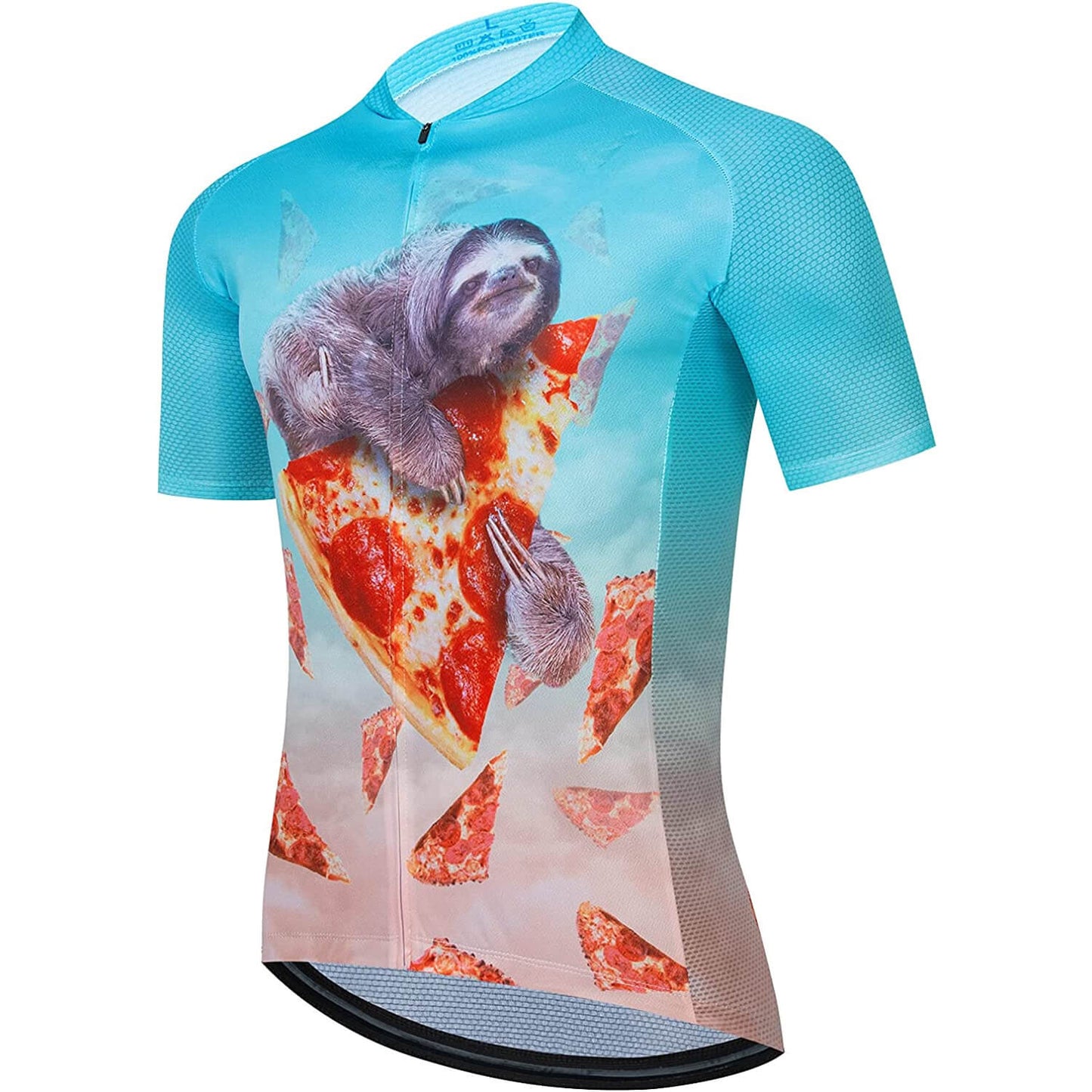 Pizza Sloth Funny Short Sleeve Cycling Jersey