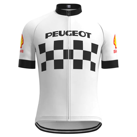 PEUGEOT White Vintage Short Sleeve Cycling Jersey Top