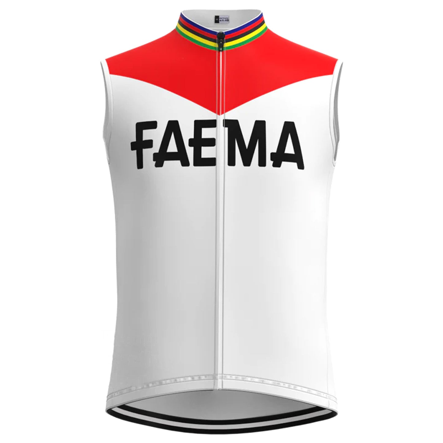 FAEMA Red White Retro MTB Cycling Vest