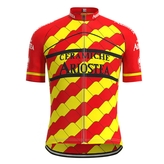 Ariostea Red Vintage Short Sleeve Cycling Jersey Top