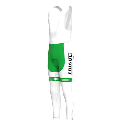 Frisol Green White Retro MTB Bike Pants