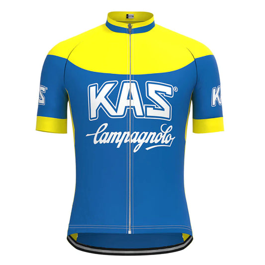 Kas Blue Vintage Short Sleeve Cycling Jersey Top