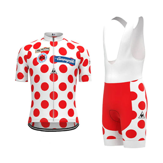 Le Parisien Red Vintage Short Sleeve Cycling Jersey Matching Set