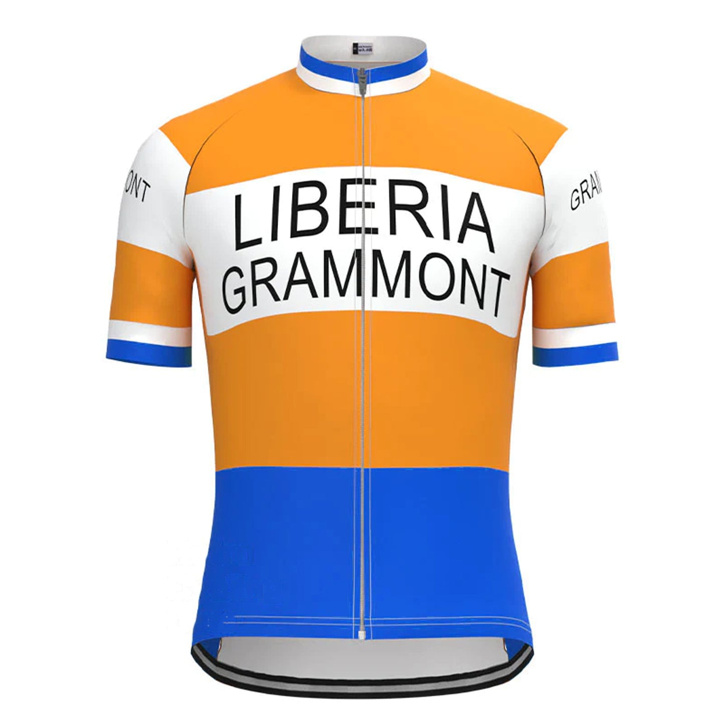 LIBERIA Grammont Orange Vintage Short Sleeve Cycling Jersey Top