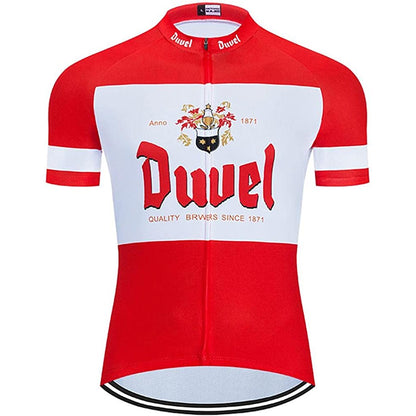Beer Duvel Red Short Sleeve Cycling Jersey