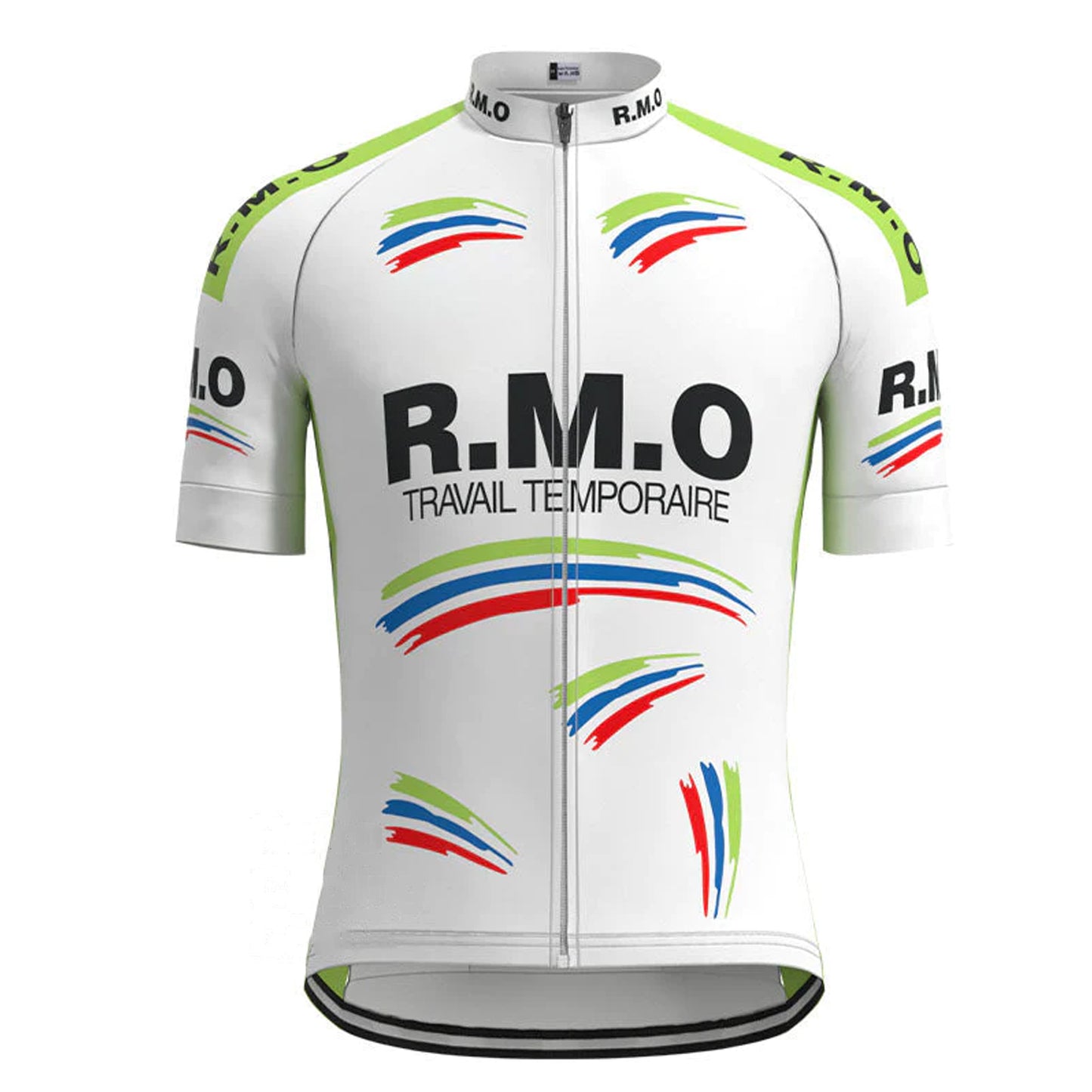 R.M.O White Vintage Short Sleeve Cycling Jersey Top
