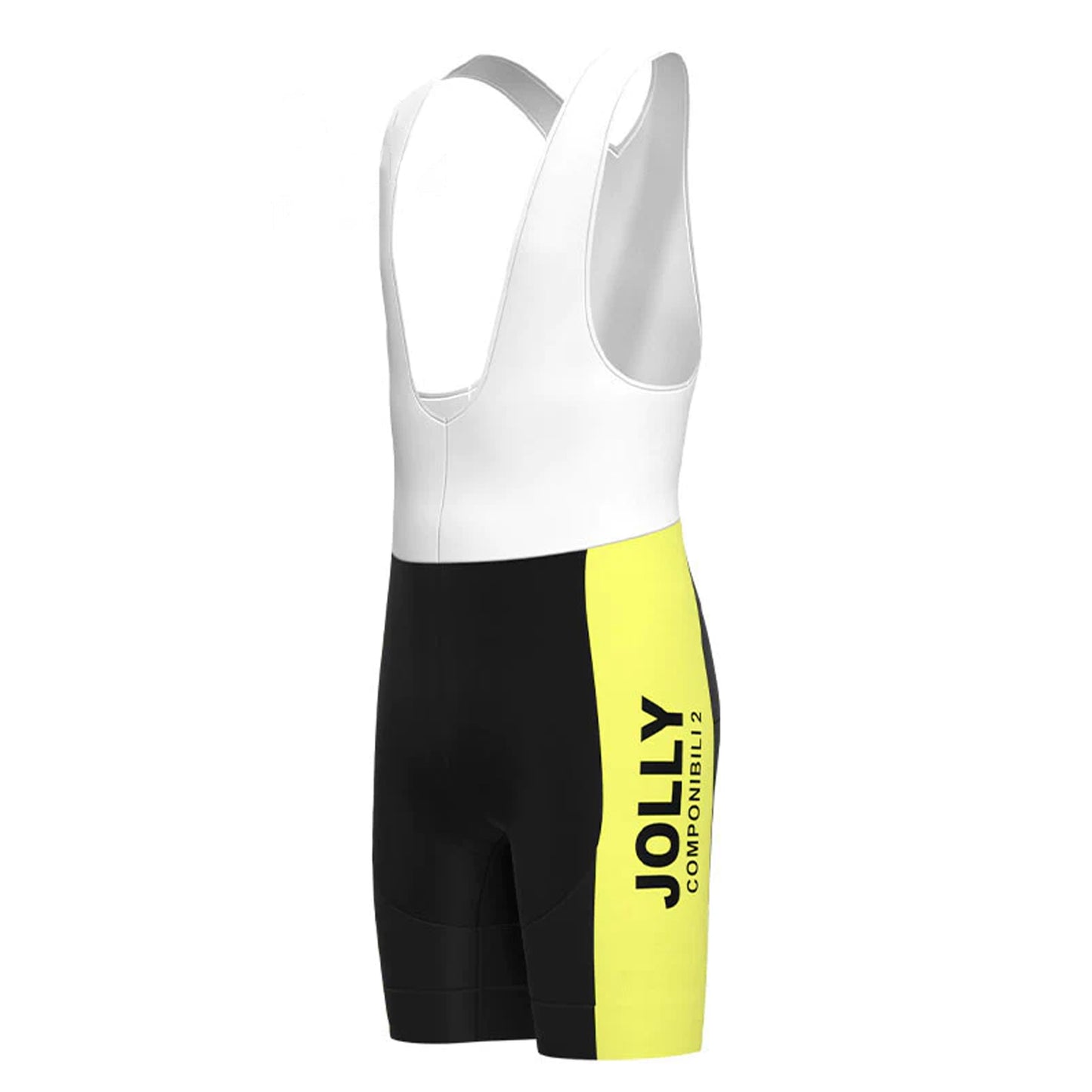 JOLLY Yellow Black Vintage Cycling Bib Shorts