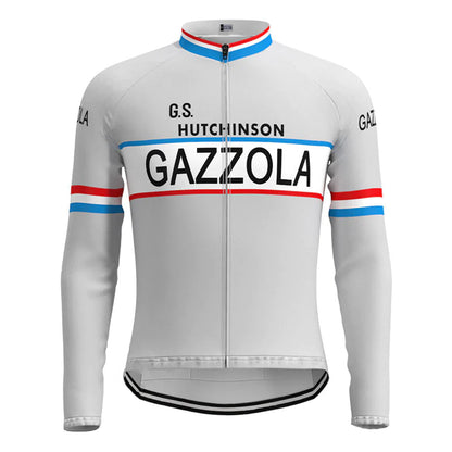 Gazzola Gray Vintage Long Sleeve Cycling Jersey Top