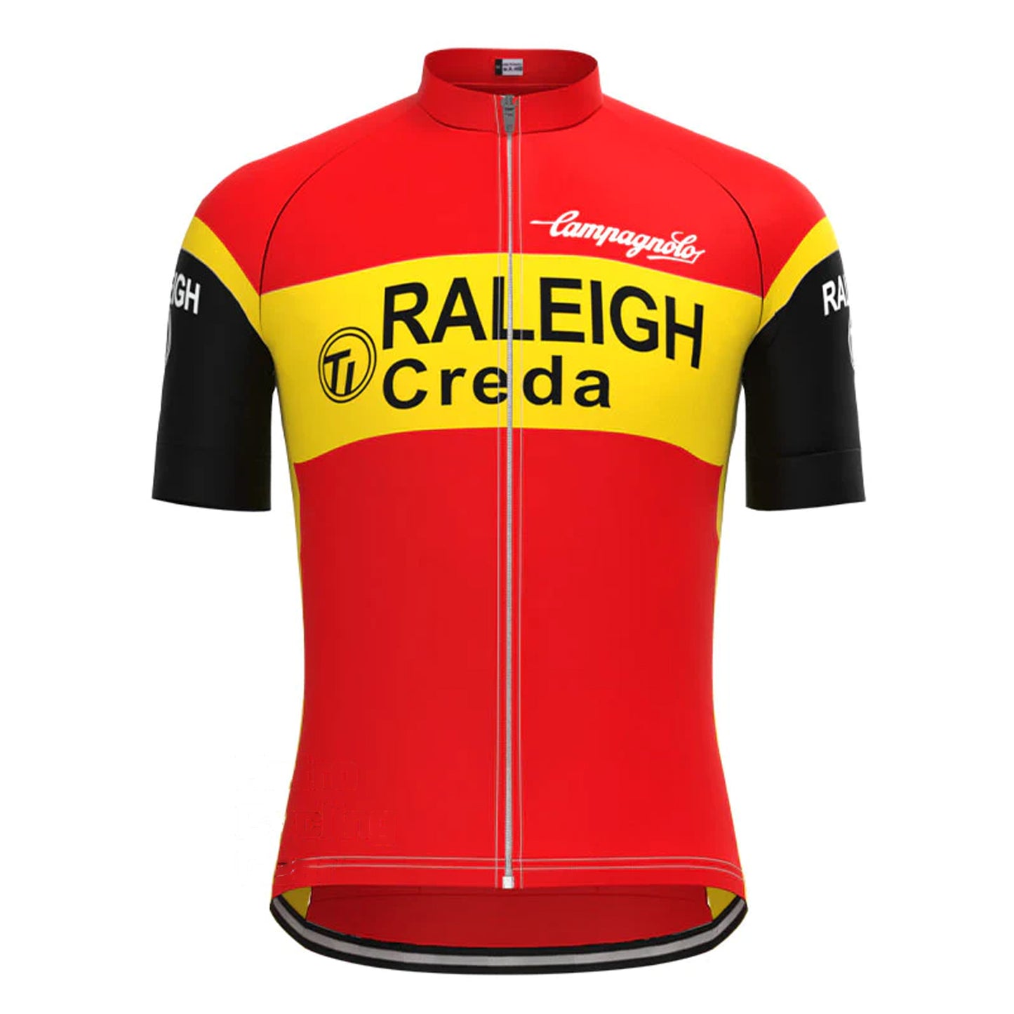 TI-Raleigh Red Vintage Short Sleeve Cycling Jersey Top