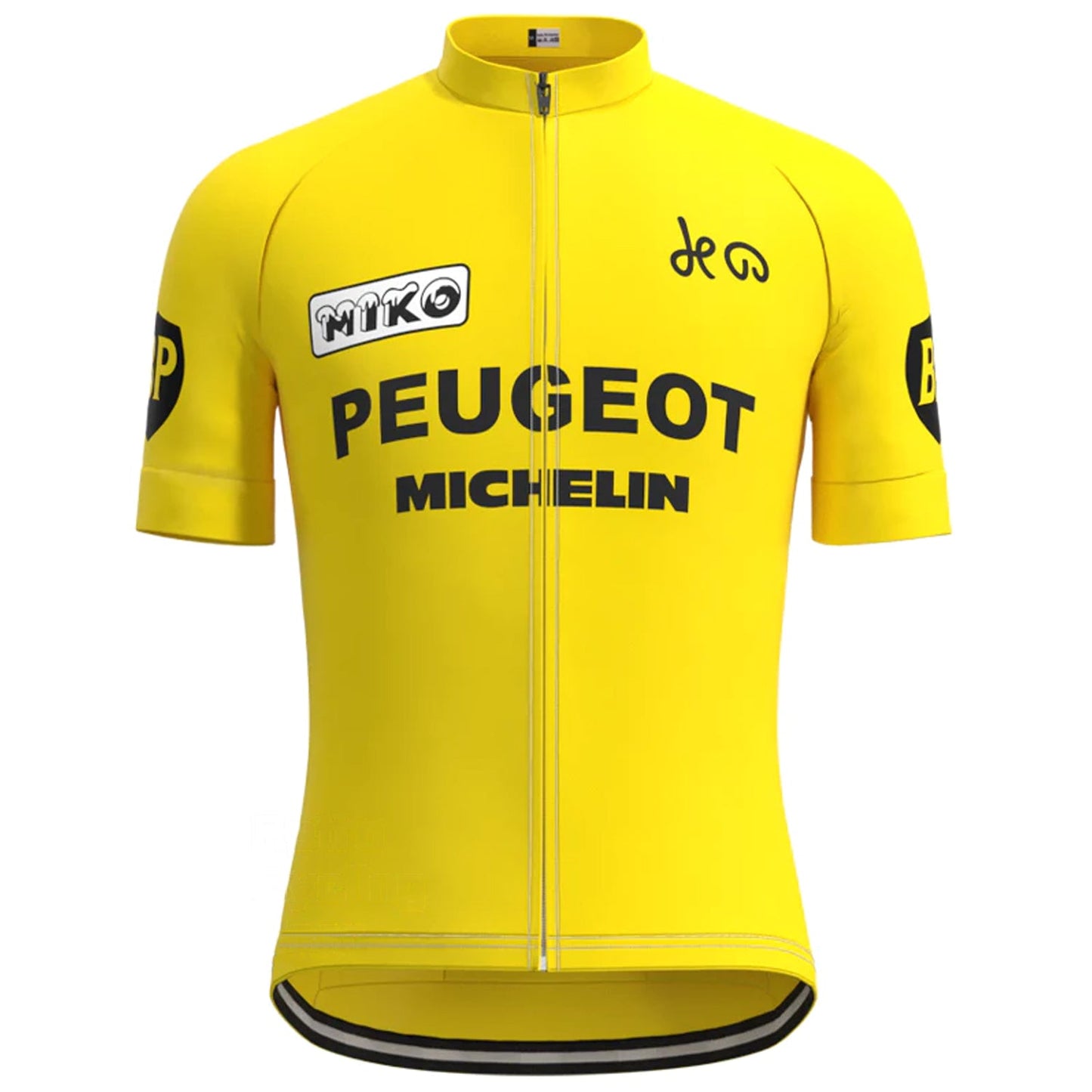 Peugeot Yellow Vintage Short Sleeve Cycling Jersey Matching Set
