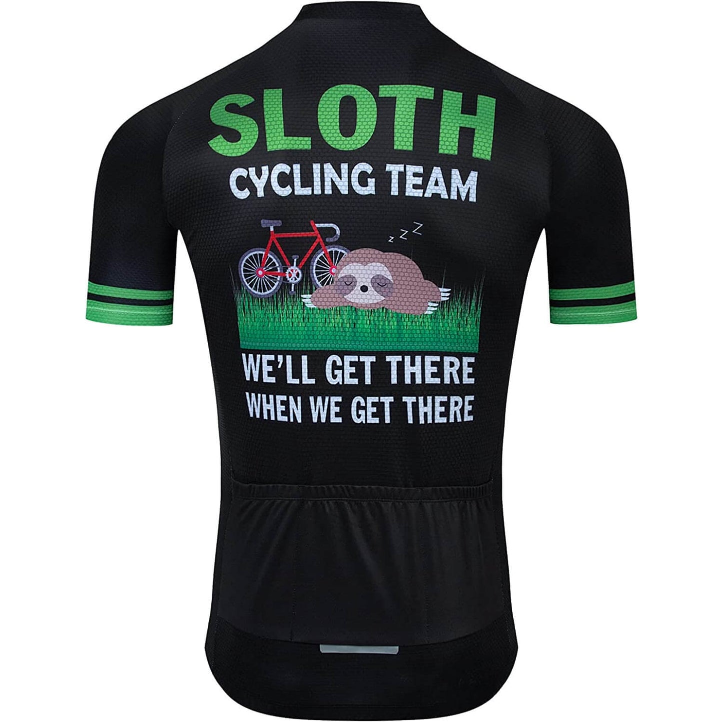 Sleepy Sloth Funny Short Sleeve Cycling Jersey