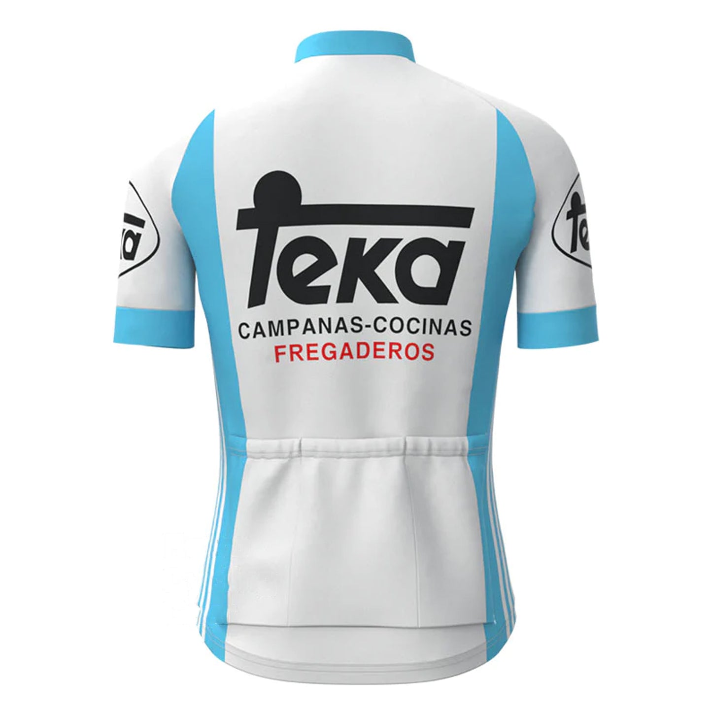 Teka White Vintage Short Sleeve Cycling Jersey Top
