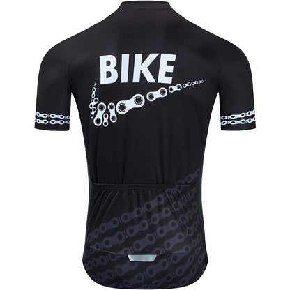 Chain Black Short Sleeve Cycling Jersey