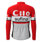 Cilo Aufina Red Vintage Long Sleeve Cycling Jersey Top