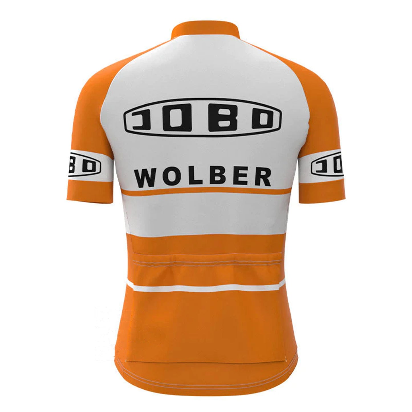 JOBO Orange Vintage Short Sleeve Cycling Jersey Top