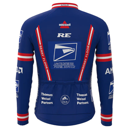BISSELL blauwe vintage fietsjersey top