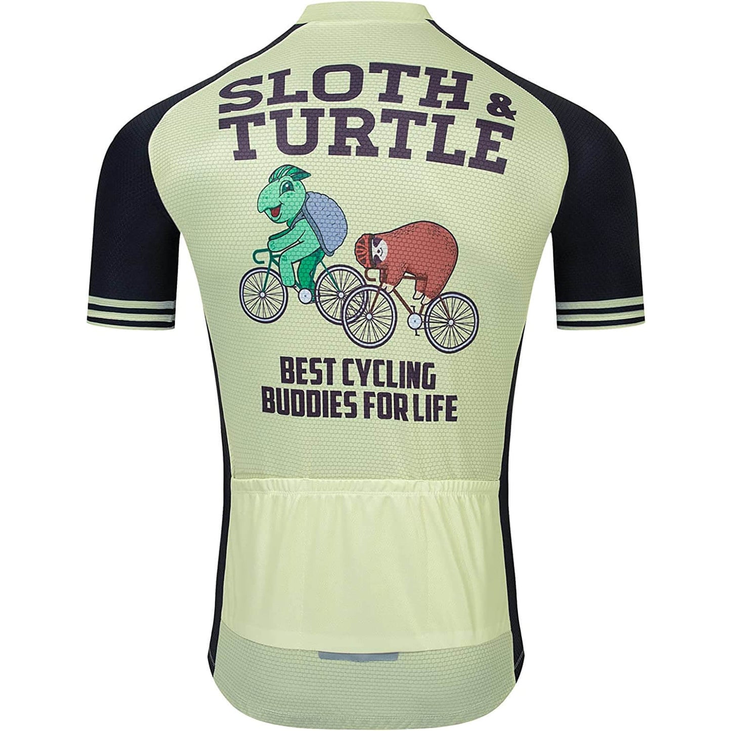 Turtle & Sloth Funny Short Sleeve Cycling Jersey