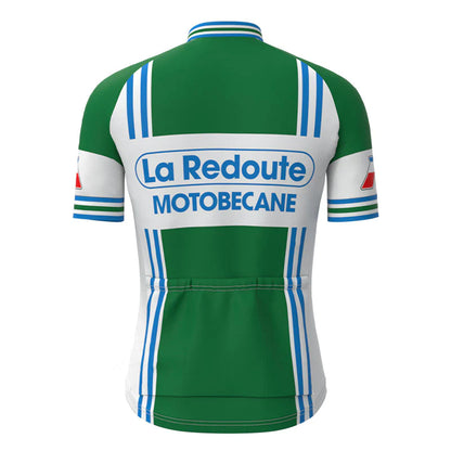 La Redoute Green Vintage Short Sleeve Cycling Jersey Top
