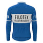 Filotex Blue Long Sleeve Vintage Cycling Jersey Top