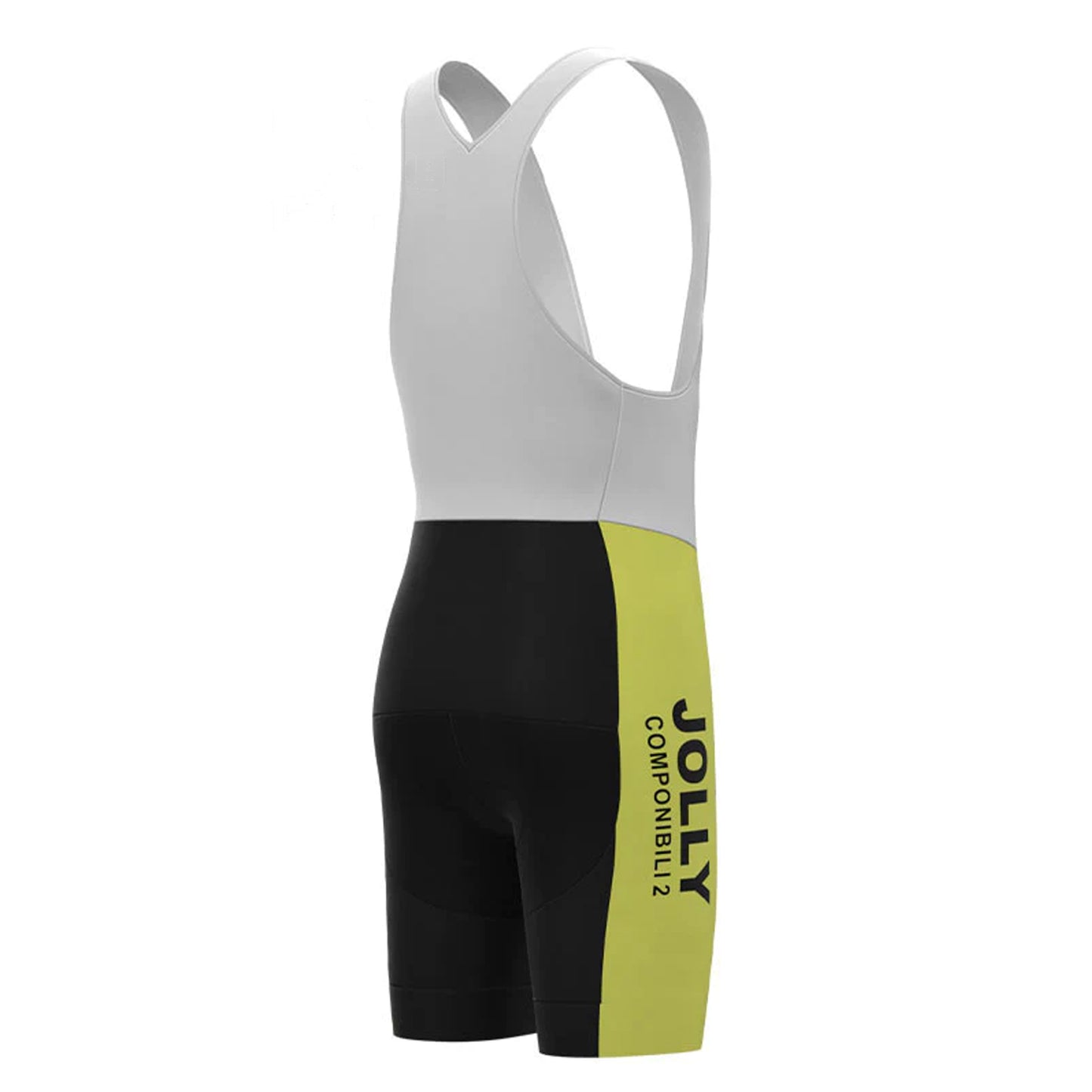 JOLLY Yellow Black Vintage Cycling Bib Shorts